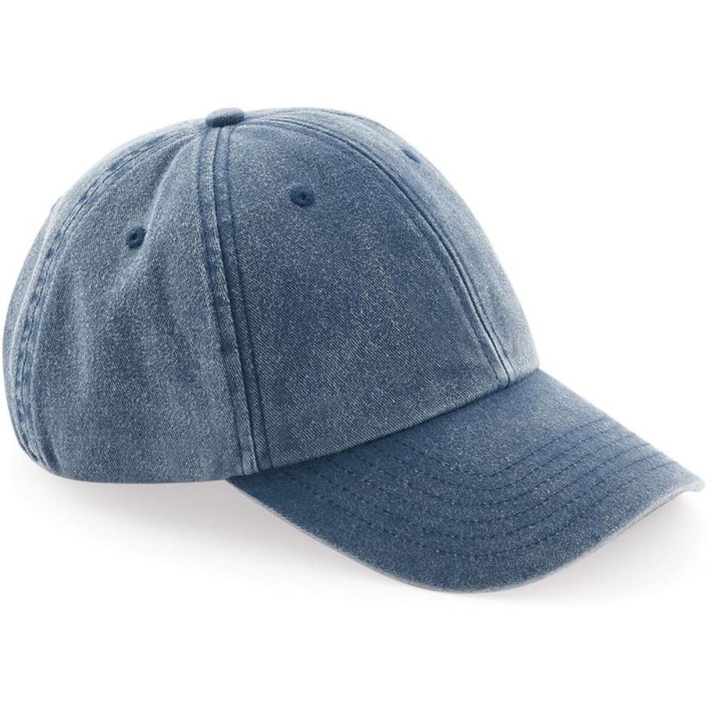 Beechfield® Unisex Low Profile Vintage Denim-Look Cap / Vintage Denim